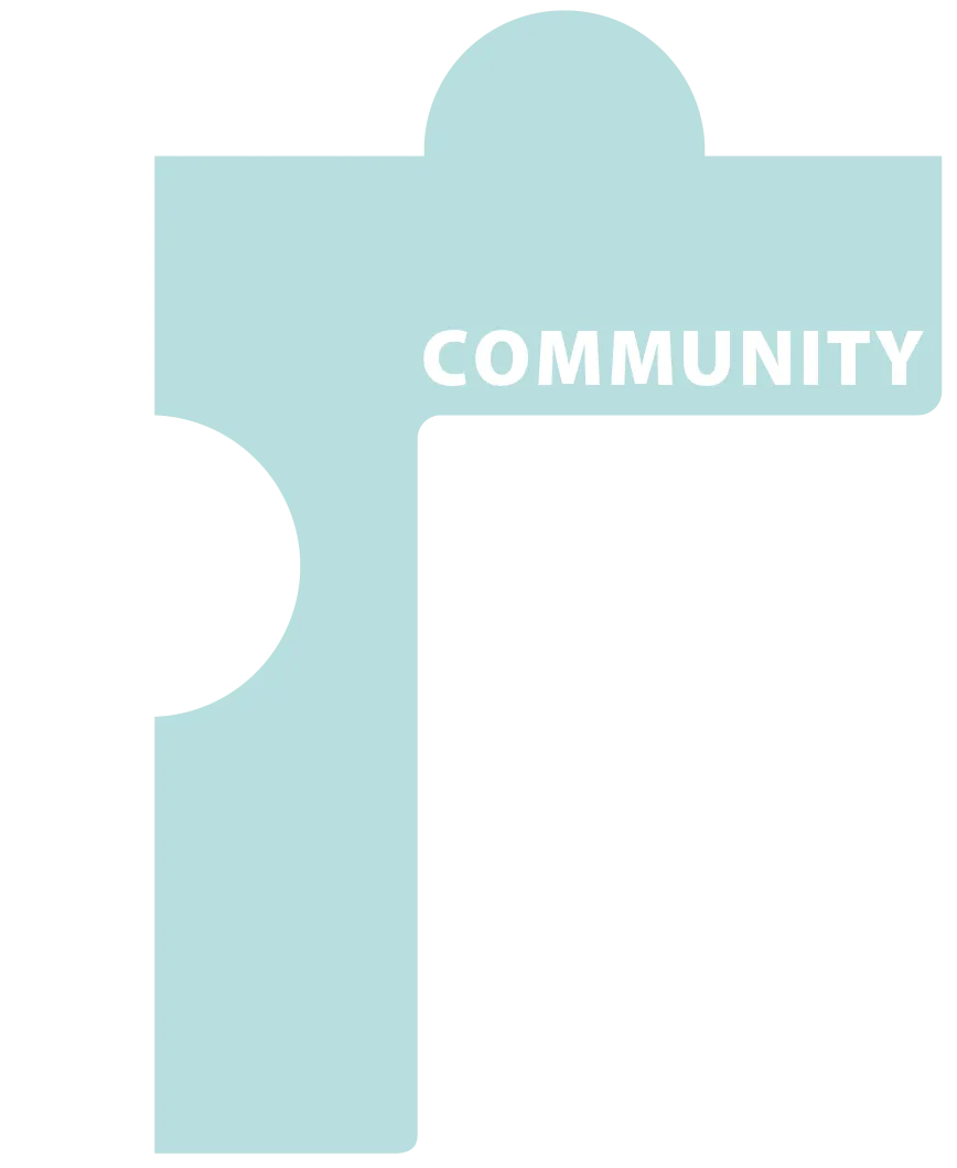 Puzzle piece used to represent Community